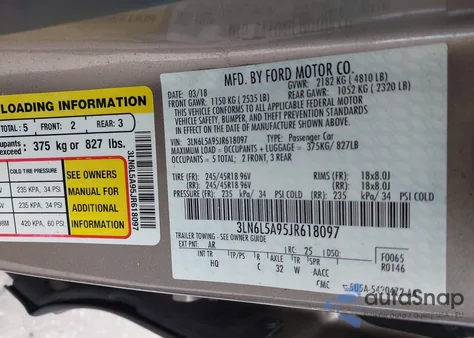 2018 Lincoln Mkz Premiere z USA, uszkodzony, nr VIN 3LN6L5A95JR618097